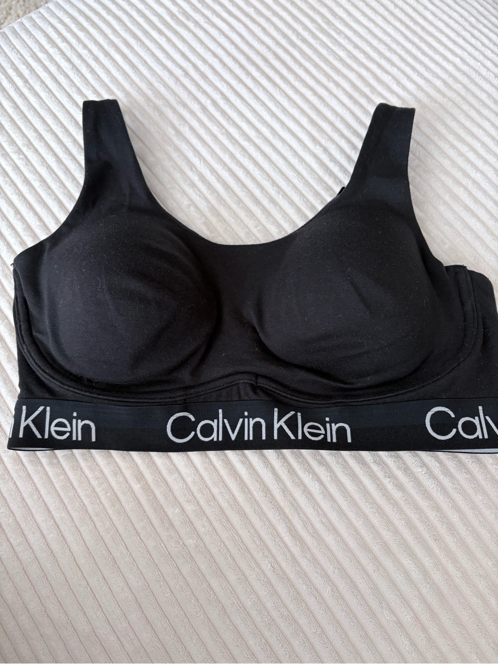 Calvin Klein Black Wireless Logo Bralette